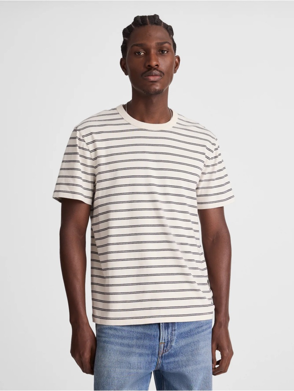 Madewell Garment-Dyed Allday Crewneck Tee in Parchment Size XL